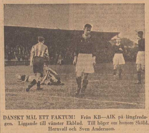 Friday 30 March 1934  KB - AIK 3-1 (1-0)  Okänd arena, Berlin