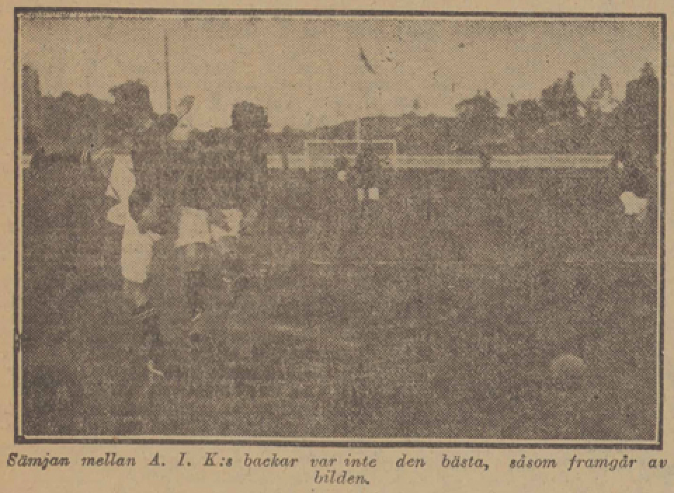 Sunday 29 July 1917  AIK - Helsingborgs IF 1-3 (1-3)  Råsunda IP, Solna