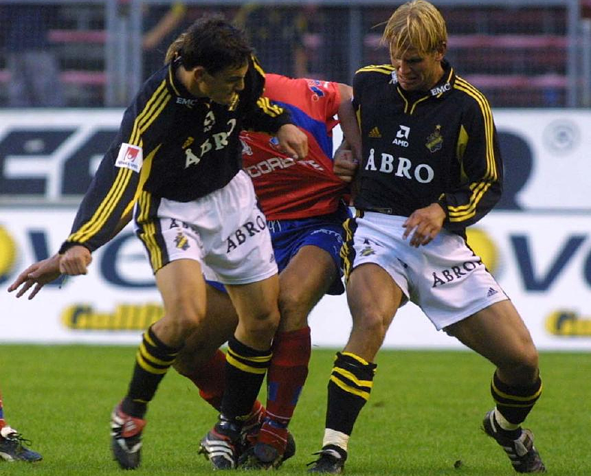 Sunday 12 August 2001, kl 19:00  AIK - Helsingborgs IF 2-2 (1-0)  Råsunda Fotbollstadion, Solna