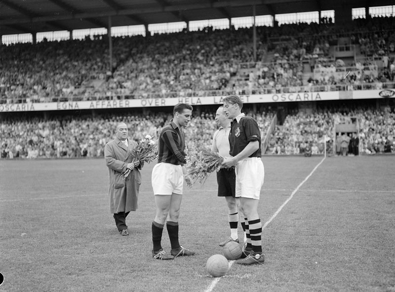 Tuesday 13 June 1950  AIK - AC Milan 3-1 (3-1)  Råsunda Fotbollstadion, Solna