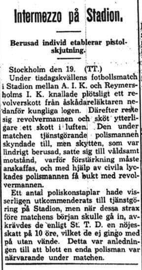 Tuesday 18 July 1933  AIK - Reymersholms IK 8-2 ()  Stockholms stadion, Stockholm